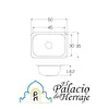 Lavaplatos Sencillo 50x35 Vital E - Socoda